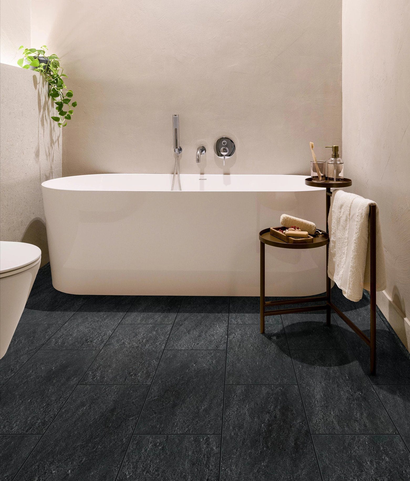 COREtec VV872 COREtec Tile Embra Slate Coretec 2 Luxury Vinyl Tile - VV872 COREtec Tile Embra Slate | Giant Commercial Flooring